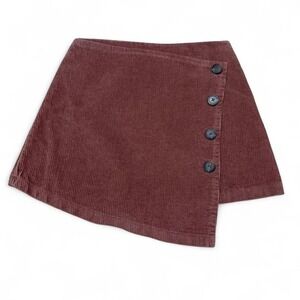 Charlotte Russe Muave corduroy mini skirt with button closure 100% cotton